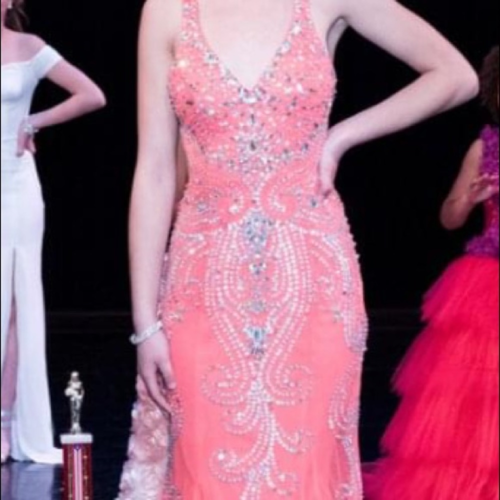 Coral formal dress